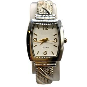 Vintage Women Quartz Watch Bangle Cuff Style Wristwatch Fair Condition